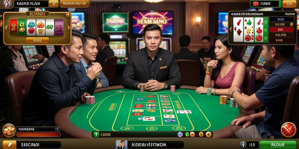 Screenshot memperlihatkan interaksi sosial antar pemain.